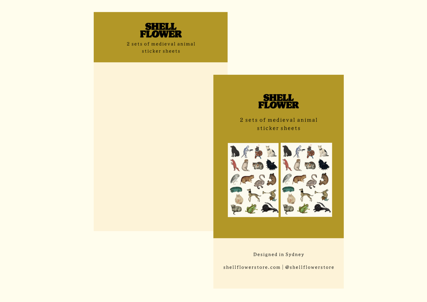 Medieval Animal Sticker Sheet