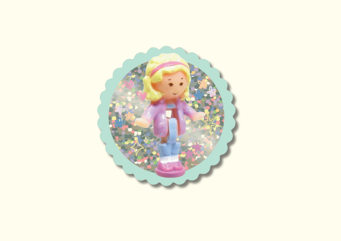 Polly Glitter Sticker