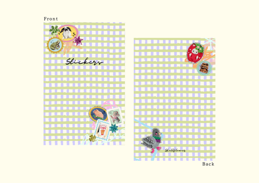 A6 Gingham Sticker Keeper