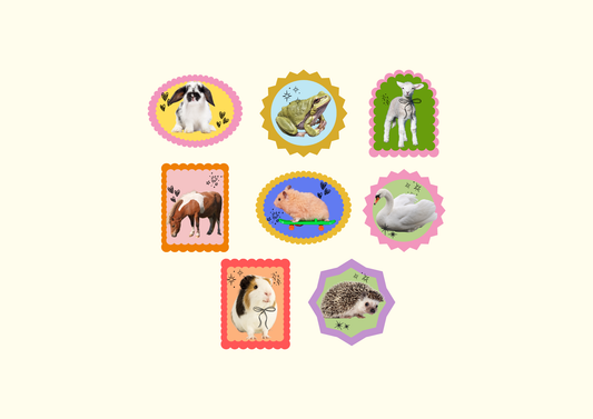 Animal Washi Flake Stickers