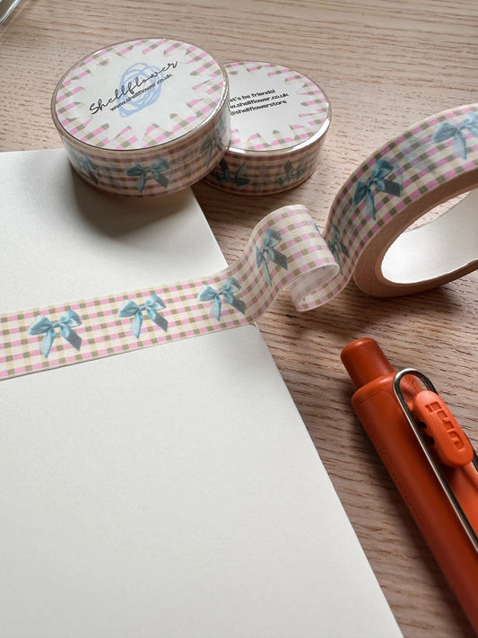 Gingham Bow Washi Tape