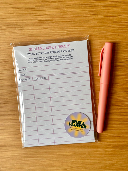 Library Card Note Pad