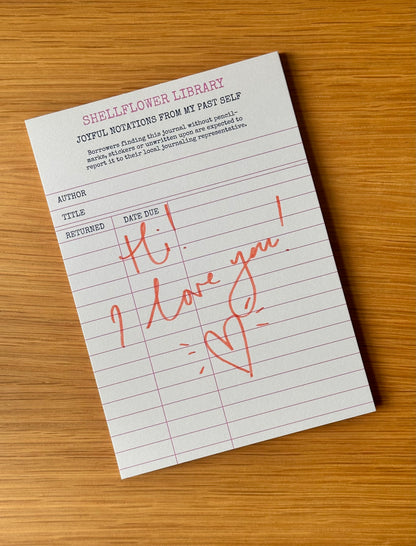 Library Card Note Pad