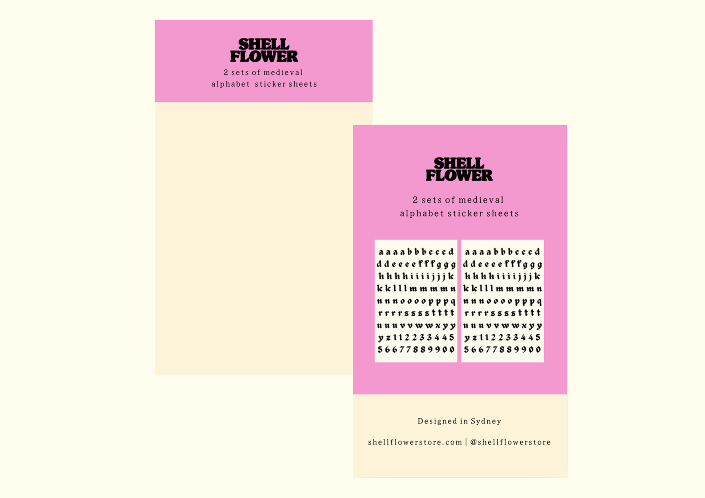 Medieval Alphabet Sticker Sheet