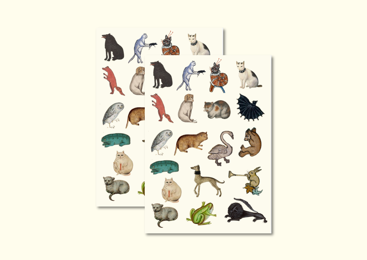 Medieval Animal Sticker Sheet