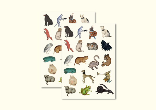 PRE-ORDER Medieval Animal Sticker Sheet