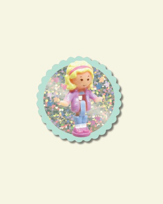 Polly Glitter Sticker