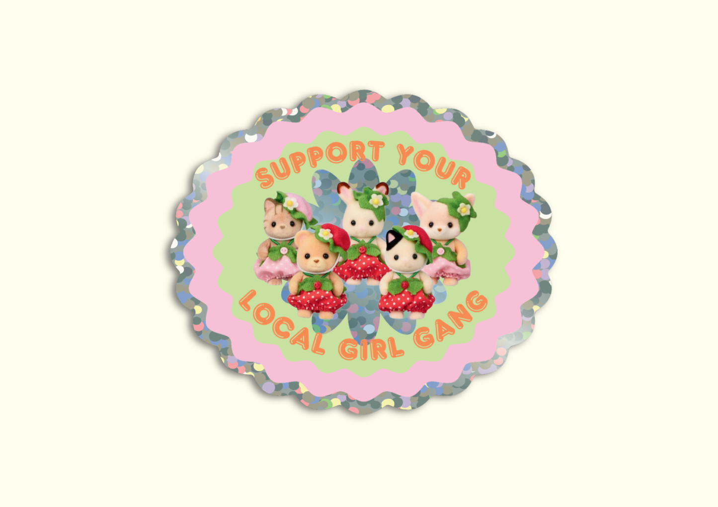 Girl Gang Glitter Sticker