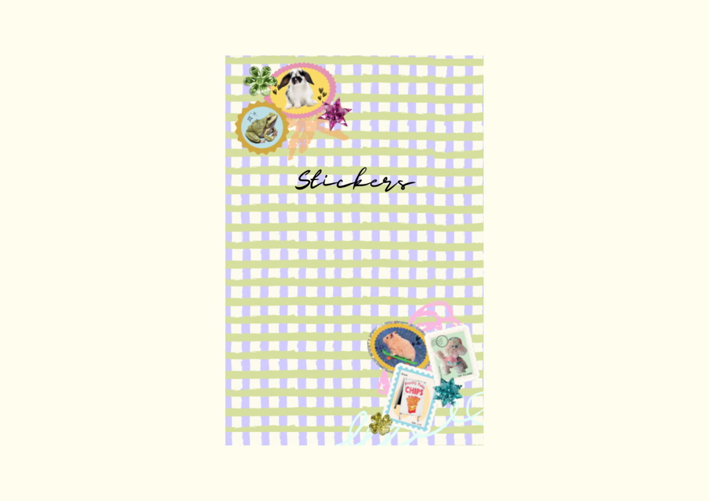 A6 Gingham Sticker Keeper