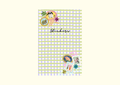 A6 Gingham Sticker Keeper