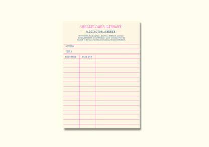 Library Card Note Pad