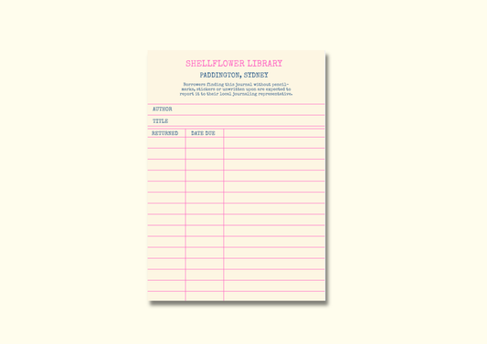 Library Card Note Pad