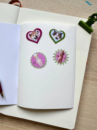 A6 Gingham Sticker Keeper