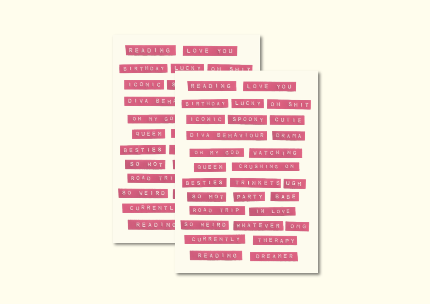 Label Word Play Sticker Sheet