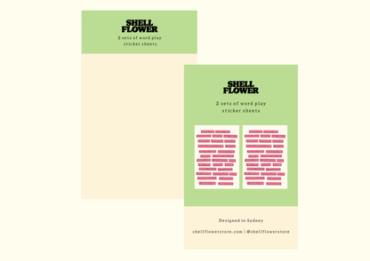 Label Word Play Sticker Sheet